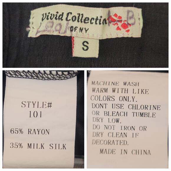 Vivid Collection Of NY Sz S Black Boho Fairy Goth Crochet Embroidered Lace Dress - Picture 5 of 8